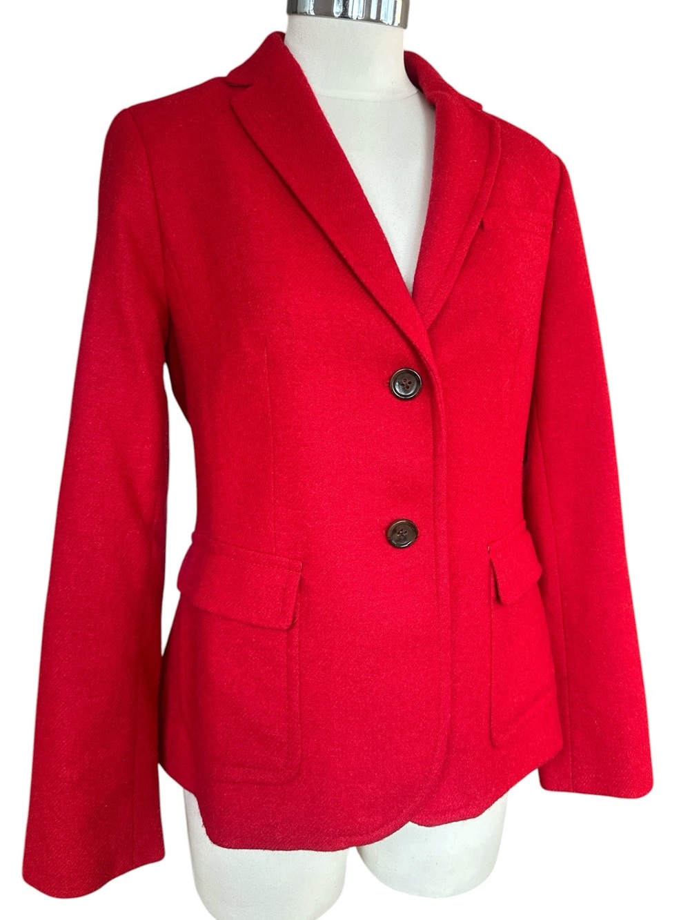 Talbots Classic Red Wool Blend Women's Blazer 8